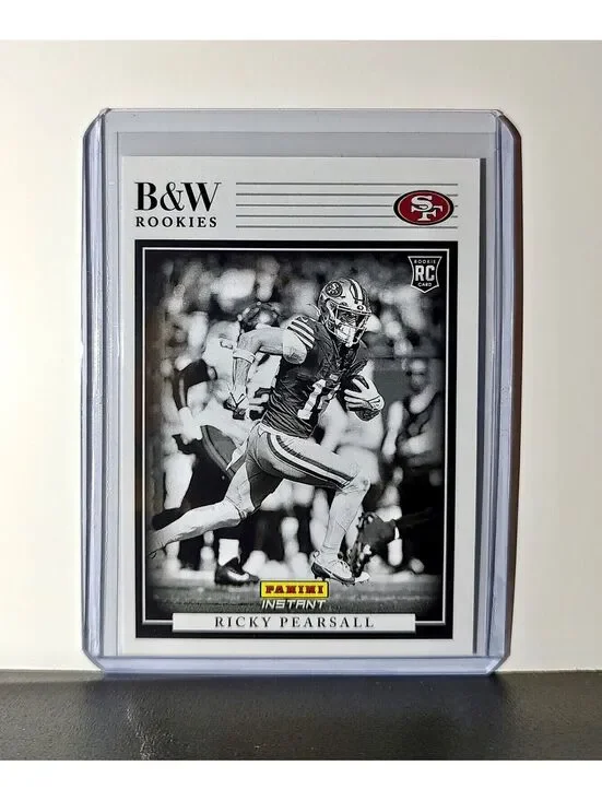 Ricky Pearsall 2024 Panini NFL #31 Black & White Rookies Card 49ers 1 of 680