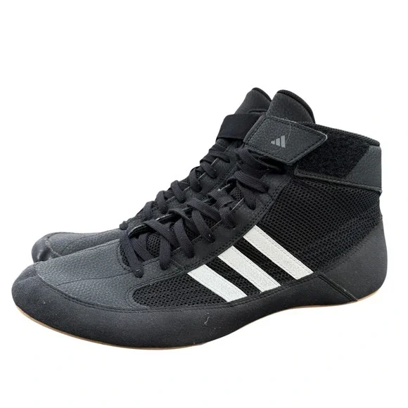 Adidas HVC 2 Wrestling Shoes Men's 10 Black White AQ3325 Lightweight Grappling