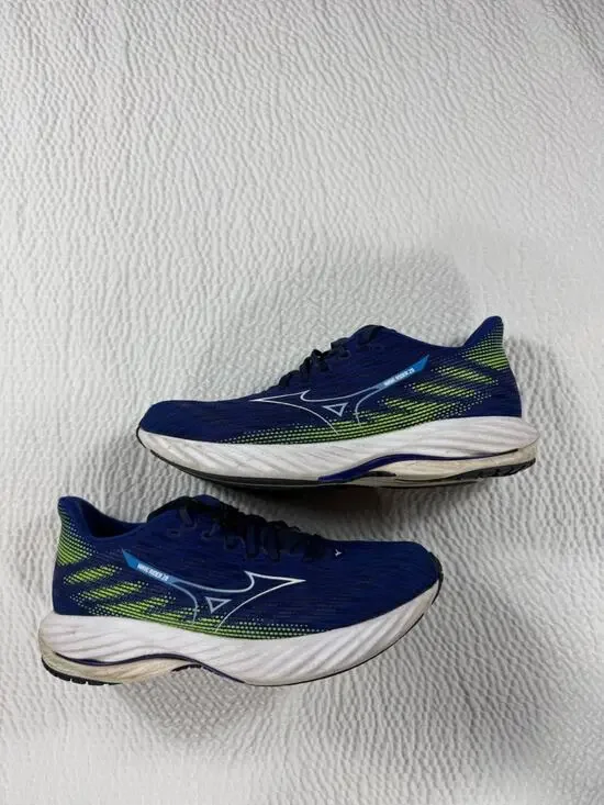 Mizuno Shoes Mens Size 13 Blue Green Wave Rider 28 Athletic Running Sneakers