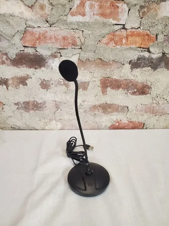 JOUNIVO USB Microphone Desktop Stand Gooseneck Black PC Gaming Streaming