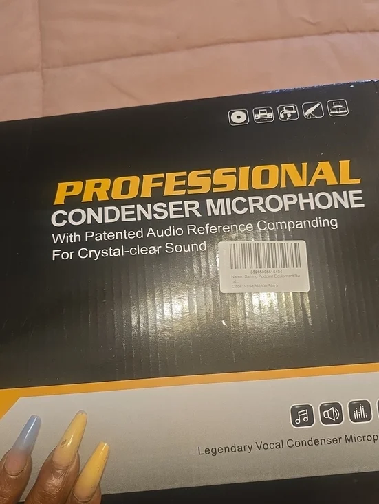 Professional Condenser Microphone - Black & Yellow