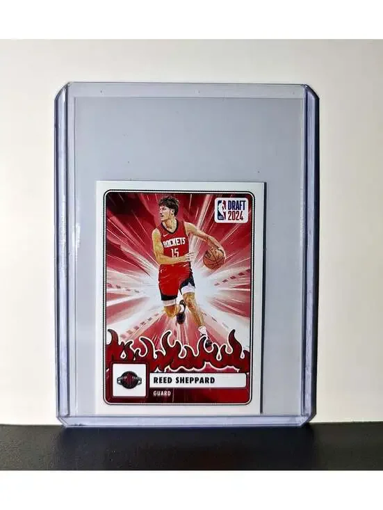 Reed Sheppard Rookie Draft 2024-25 Panini NBA #81 Sticker Card Houston Rockets