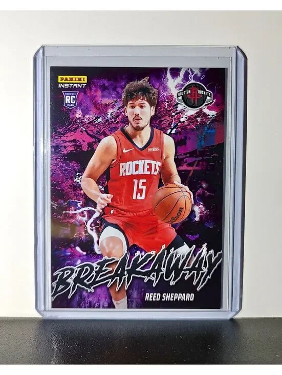 Reed Sheppard Rookie 2024-25 Panini NBA #3 Breakaway Card Rockets 1/1355