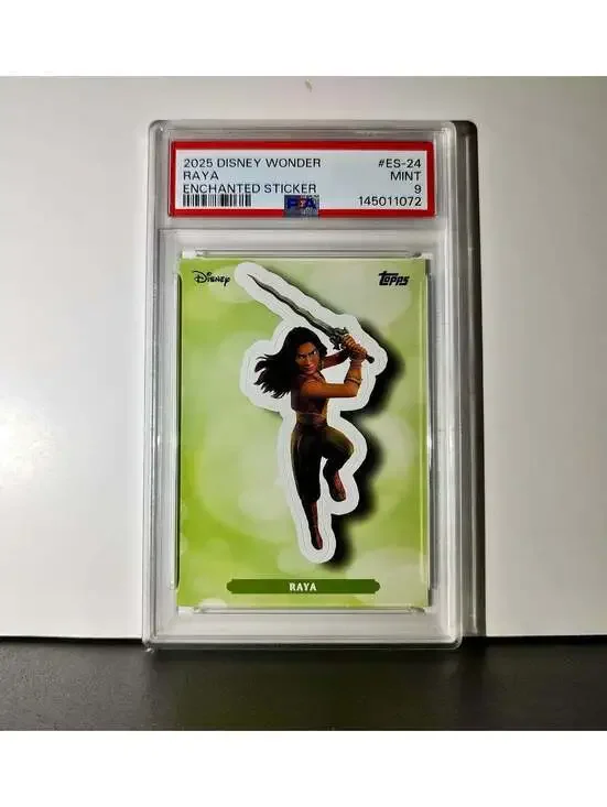 Raya 2025 Topps Disney #ES-24 Enchanted Sticker Card PSA 9