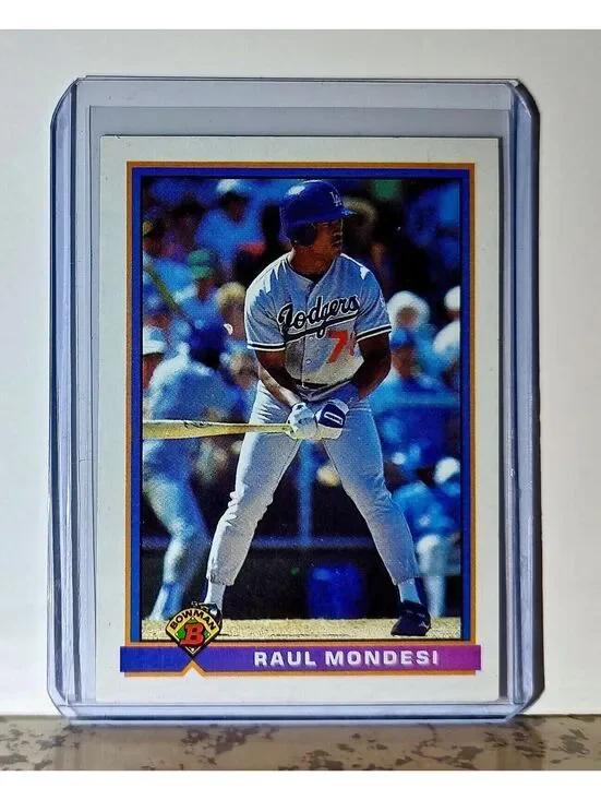 Raul Mondesi 1991 Topps Bowman MLB #593 Baseball Card Los Angeles Dodgers