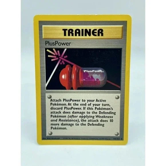 PlusPower 84/102 Base Set Non-Holo‎ Vintage 1999 Pokemon TCG MP
