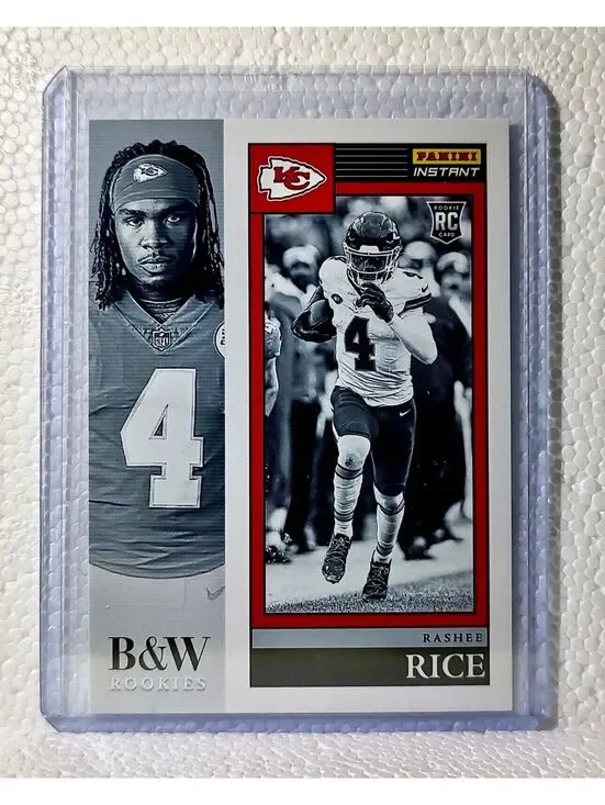 Rashee Rice 2023 Panini NFL #23 Black & White Rookies Card Chiefs 1/216