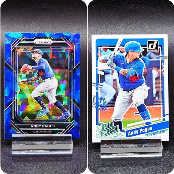 Andy Pages Prizm Blue Ice Rated Prospect RC Los Angeles Dodgers Rookie
