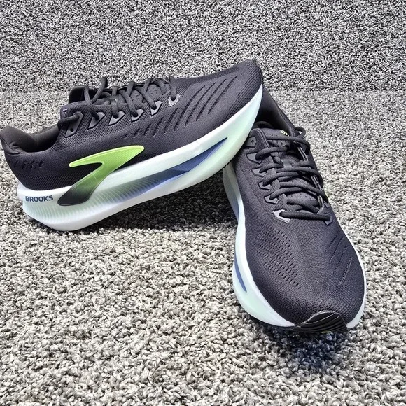 Brooks Glycerin Max 2 Phantom White Green Gecko Men Size 11.5