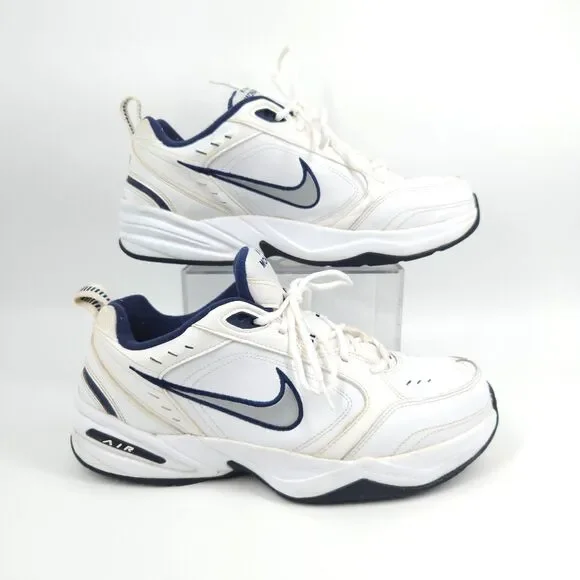 Nike Air Monarch IV Shoes Mens Size 12 White Blue Athletic Running