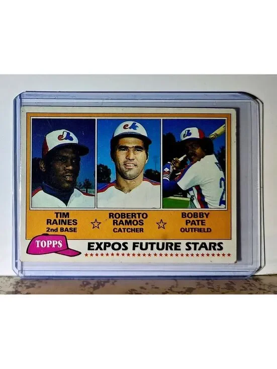 Raines / Ramos / Pate 1981 Topps Future Stars MLB #479 Card Montreal Expos