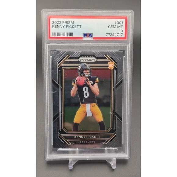 2022 Panini Prizm Kenny Pickett #301 Base Rookie RC PSA 10 GEM‎ MT Steelers