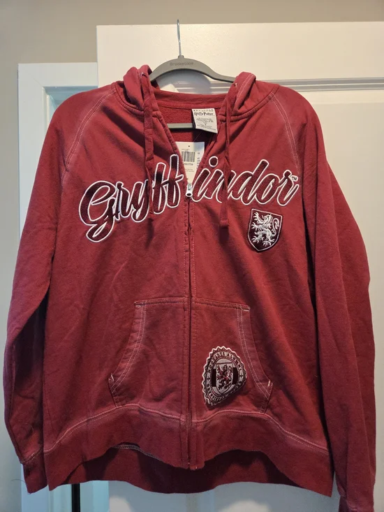 NWT BoxLunch Harry Potter Gryffindor Varsity Zip Hoodie Size Small
