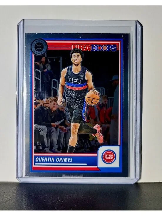 Quentin Grimes 2023-24 Panini Premium Stock NBA Hoops #216 Card Detroit Pistons