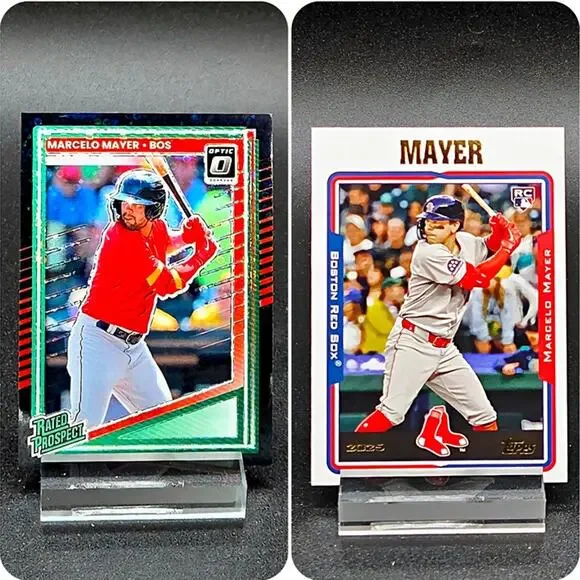 Marcelo Mayer Topps Black Pandora Prizm RC Boston Red Sox Top Prospect