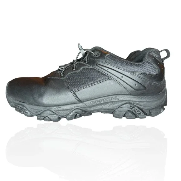 Merrell Moab Adventure 3 Shoes 10.5 Sneaker‎ Black Leather Work Walking Hiking