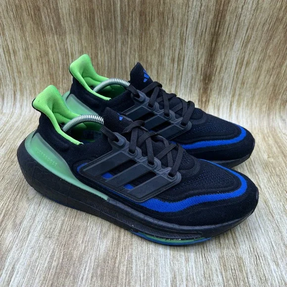 adidas Ultraboost Light Men's Size 7 Black Lucid Lime Running‎ Shoes IF2414