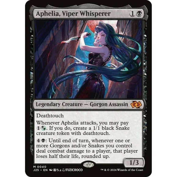 Aphelia, Viper Whisperer (Anime) | J25 | 40 | NM/Mythic | 079-J25