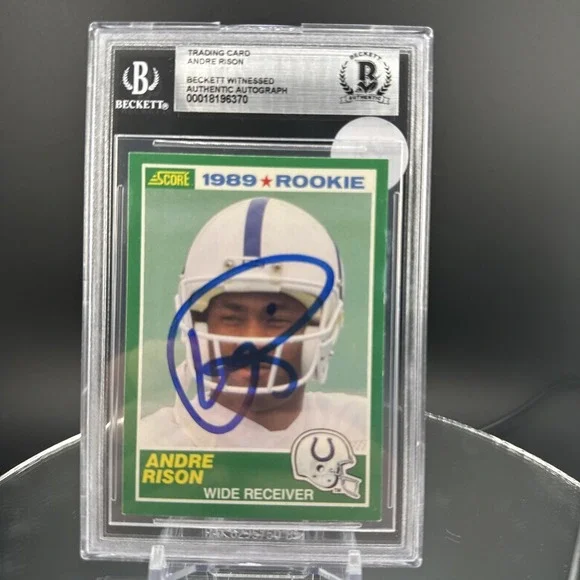 1989 Score - Andre  Rison #272 Beckett‎ Authentic Autograph