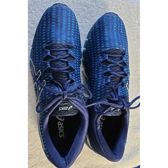 ASICS Gel Quantum 360  Men's Size 12 Blue Suede Running Casual Shoes.
