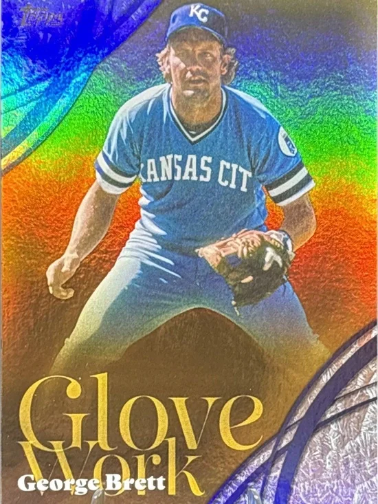 Topps Kansas City George Brett Holographic Glove Work Trading Card
