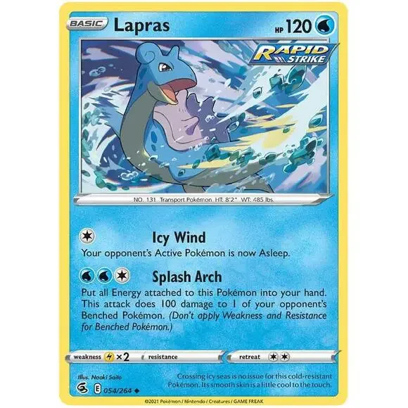 Sword and Shield Fusion Strike 054 Lapras