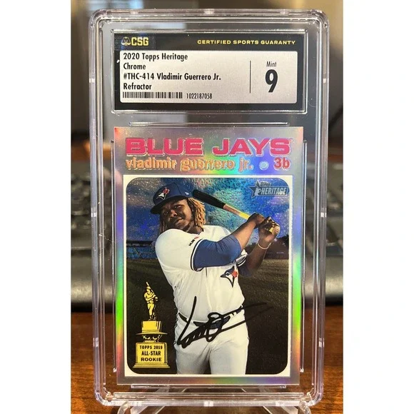 Vladimir Guerrero Jr 2020 Topps Heritage Chrome Refractor‎ /571 CSG 9 Mint