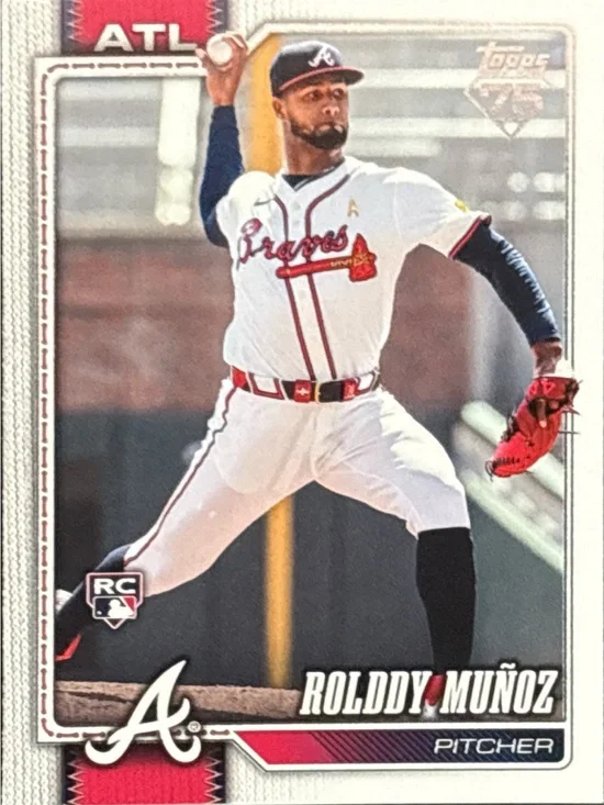 Topps Atlanta Braves Rolddy Muñoz Rookie Baseball Card