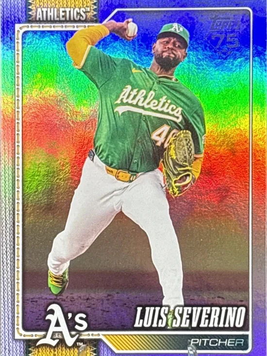 Topps Luis Severino Athletics Baseball Card - Refractor
