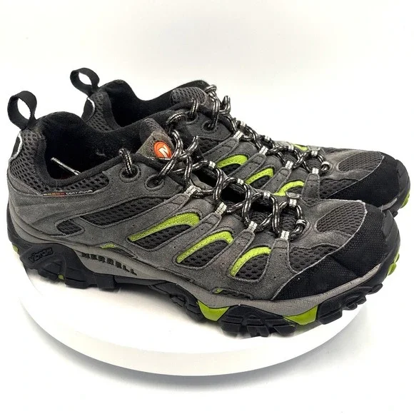 Merrell Moab Ventilator Mens 10 Hiking Shoes Granite Kryptonite Green J39179