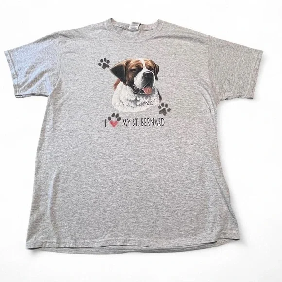 Vintage Saint Bernard tshirt‎ jerzees
