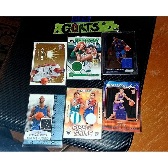 NBA Basketball Jersey Patch Memorabilia Trading Cards Lot of 6
