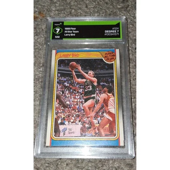 1988 Fleer All-Star Game - Larry Bird #124 - Degree Grade 7 NM