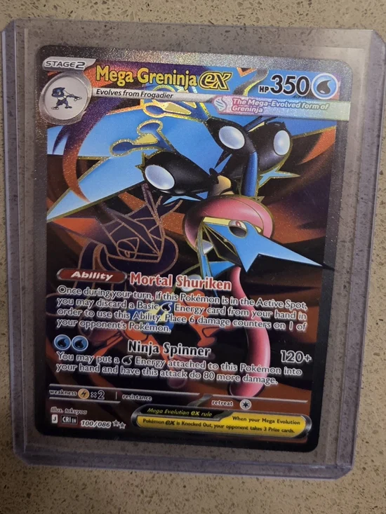 MEGA GRENINJA EX 100/086 ULTRA RARE ME04: CHAOS RISING POKEMON LP TAKUYOA