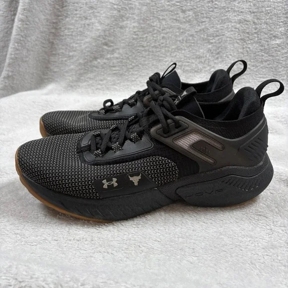 Under Armour Project Rock 5 Mens Training Shoes Black Gum 3026074-001 Size 10