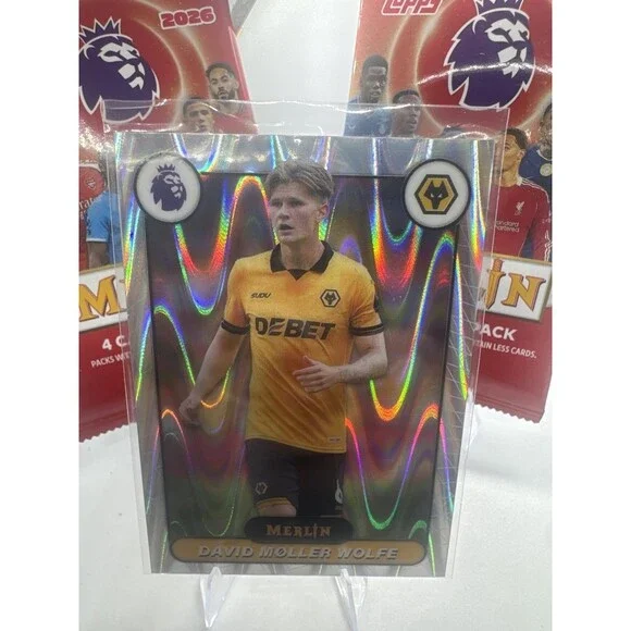 2026 Topps Merlin Premier League 198 David Møller Wolfe, Wolverhampton Raywave