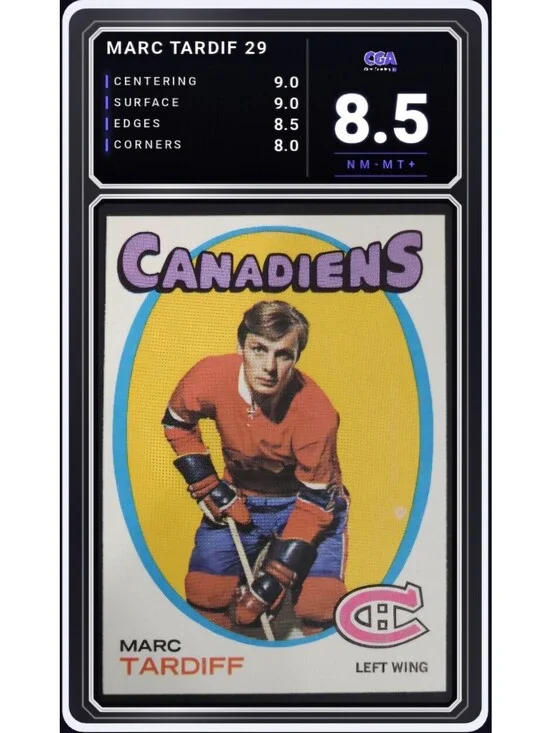 1971-72 Topps Hockey #29 Marc Tardif Montreal Canadiens - CGA 8.5 Digital Grade