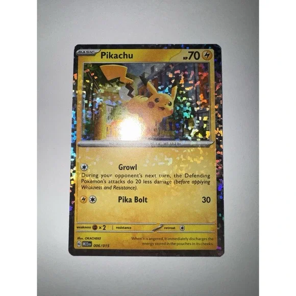 Pikachu 006/015 Holo Bleed ERROR Promo Pokémon McDonald's Ultra Rare LP