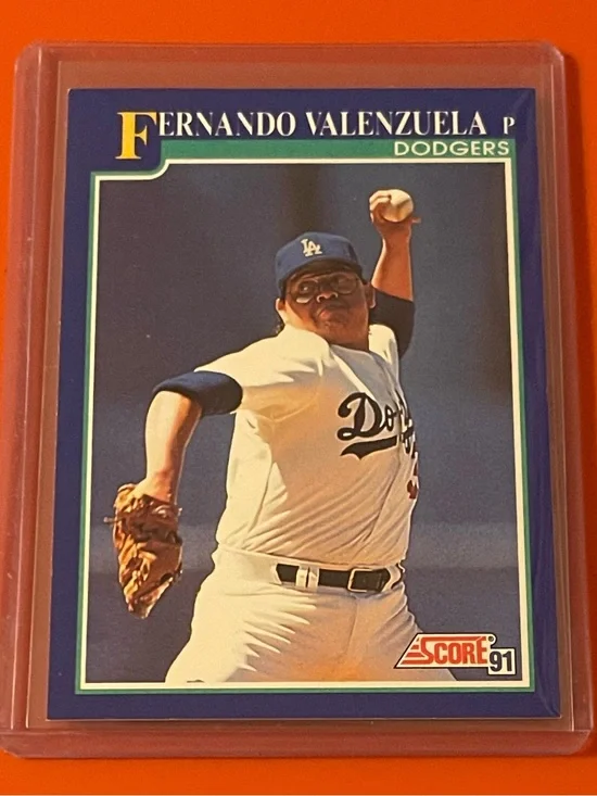 Fernando Valenzuela #449 1991 Score Baseball Trading Card