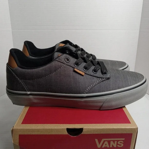 Vans Atwood Deluxe Skate Shoes Sneakers Textile Grey Men's Size 8.5 VN0A3WKWSG7