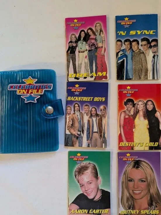 Celebrities On File 1990s Vintage Celebrity Trading Cards Complete Set with Blue