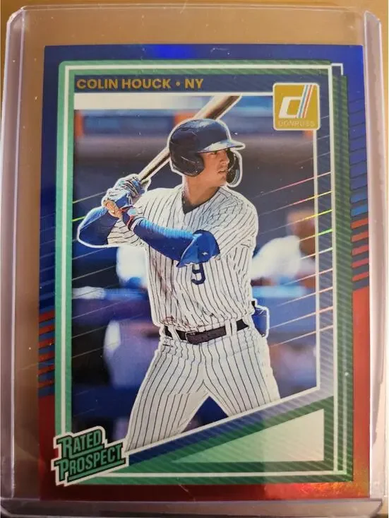 Colin Houck - 2025 Donruss red/blue laser insert - #121 - NY - RAW Mint