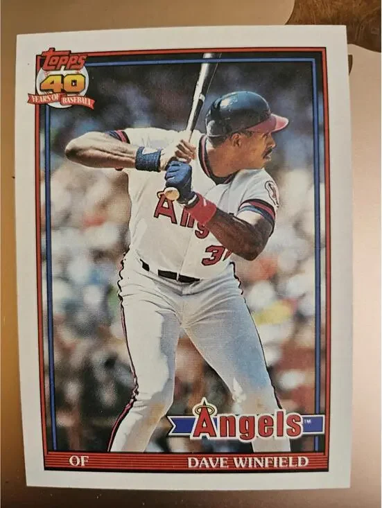 Dave Winfield  HOF - 1991 Topps  #630 - LA Angels - RAW Mint