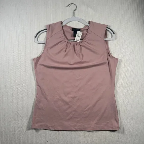 The Limited Stretch Women’s Large Pink Sleeveless Knit Blouse Top NWT