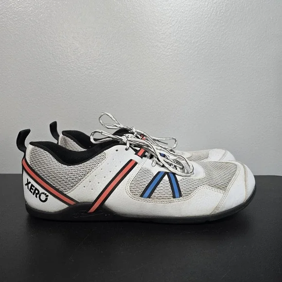 Xero Shoes Mens 11 White Prio Barefoot Minimalist Running Sneakers Gym Training