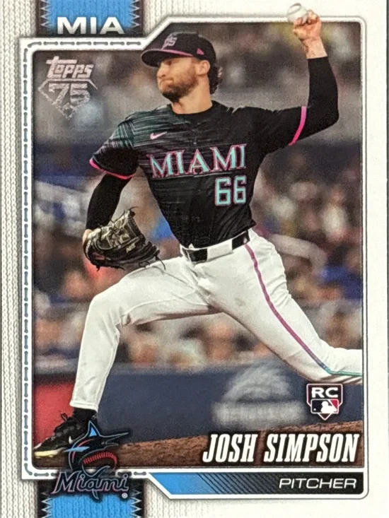 Topps Miami Josh Simpson Rookie Card