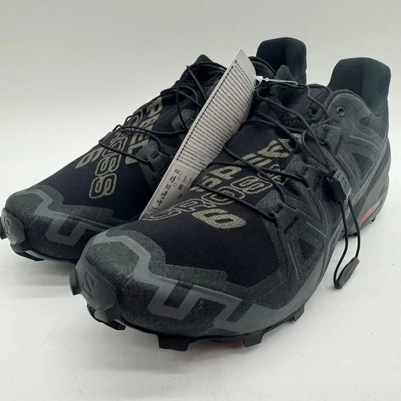 Salomon Speedcross 6 Trail Running Shoes Black Phantom Men's US 10.5 New