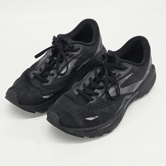 Brooks Adrenaline GTS 23 Triple Black Men Running Sneakers Shoes Size 10.5 D