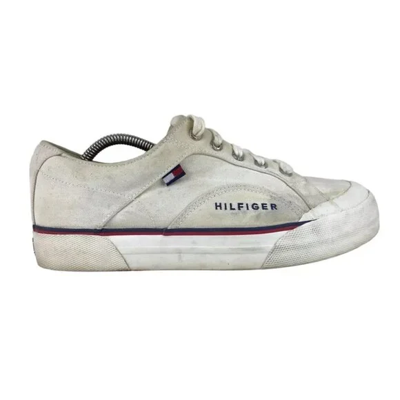 Tommy Hilfiger Mens White H9-CH17 Low Top Lace Up Sneaker‎ Shoes Size US 9M