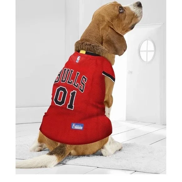 Pets First Chicago Bulls NBA Pet Jersey Small Red Basketball Dog Shirt NWT